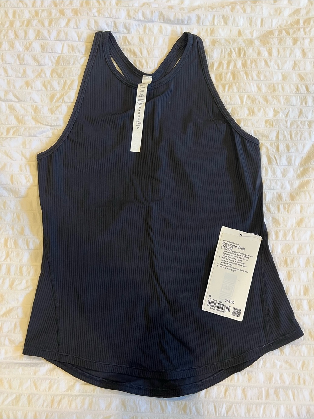 lululemon athletica Base Pace Ribbed Racerback Tank - Black